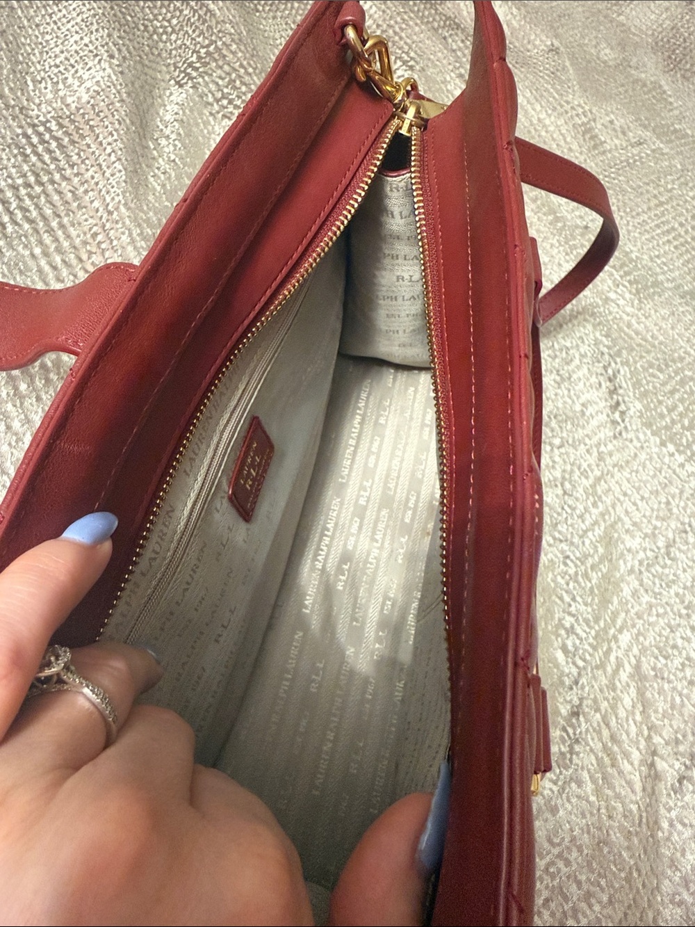 Lauren Ralph Lauren Leather satchel - Picture 5 of 6